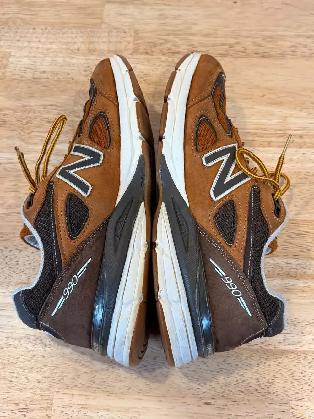 New Balance x L.L. Bean 990v4 Made in USA Brown Sneakers - Picture 7 of 9